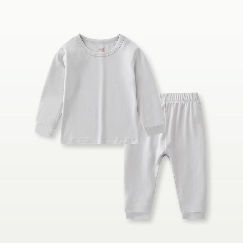 Bamboo Fiber Baby Long Johns Top and Bottom Set