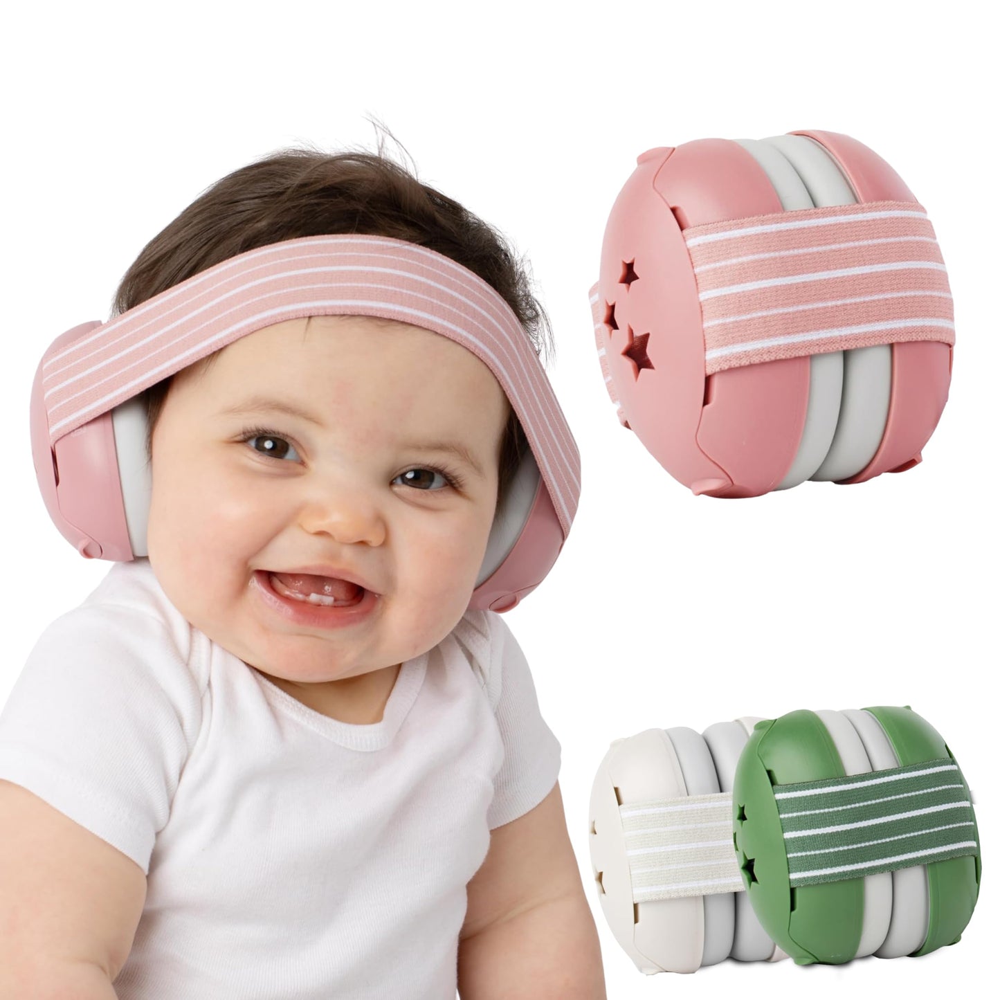 INDOORSY Baby Noise Cancelling Headphones - Baby Ear Muffs Noise Protection | Infant Ear Protection For Toddlers 0-36 Months