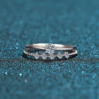 925 Sterling Silver 10 Points Moissanite Couple Rings