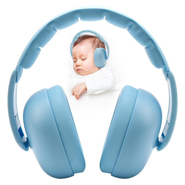 Baby Headphones for Noise - [Upgraded Baby-Friendly Version] Baby Ear Muffs Noise Protection - Baby Noise Cancelling Headphones - Baby Ear Protection for 3 Months to 2 Years - Savvyclark