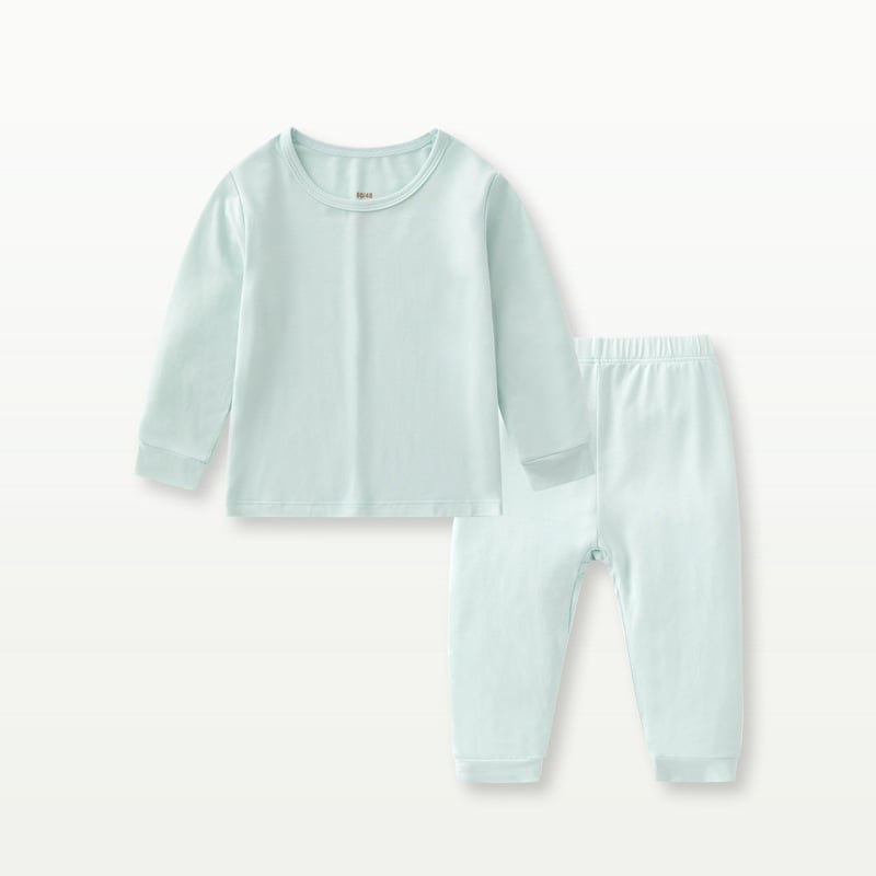 Bamboo Fiber Baby Long Johns Top and Bottom Set
